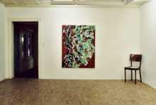 Martin Gut in the Chrmerhuus Gallery, Paintings and the light installation Memory, Chrmerhuus, Langenthal, 2003