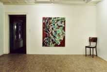 Martin Gut in the Chrmerhuus Gallery, Paintings and the light installation Memory, Chrmerhuus, Langenthal, 2003