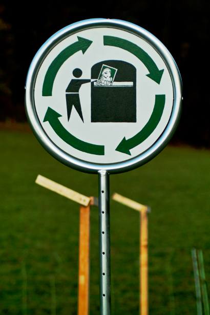 Sign for Art Collection Point, Martin Gut 2013