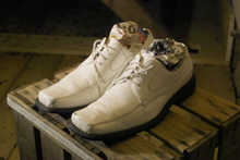 Sport Stuffed Pair of Shoes, a art object by Martin Gut, 2008