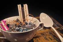 EDV-Soup, a art object by Martin Gut, 2008